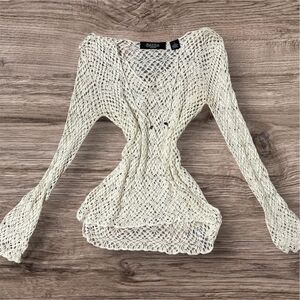 Peck-peck Women's Cream and White Blouse